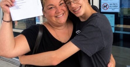 Teenage boy reunited with his younger sister after years apart