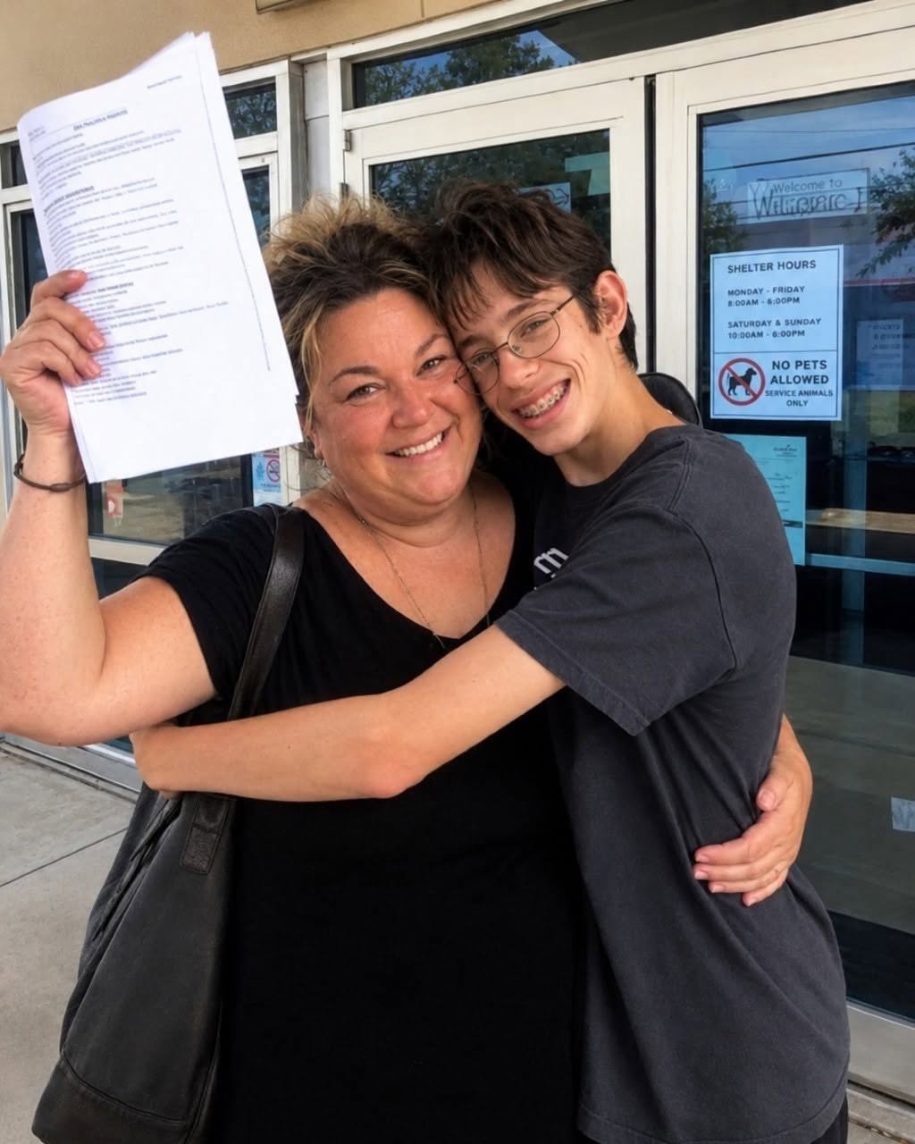 Teenage boy reunited with his younger sister after years apart