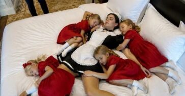 A wealthy father and his six daughters in a luxurious mansion, illustrating an emotional story about grief and a housekeeper who changes their lives.