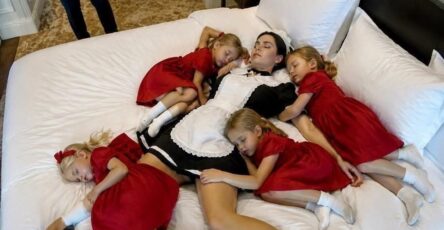 A wealthy father and his six daughters in a luxurious mansion, illustrating an emotional story about grief and a housekeeper who changes their lives.
